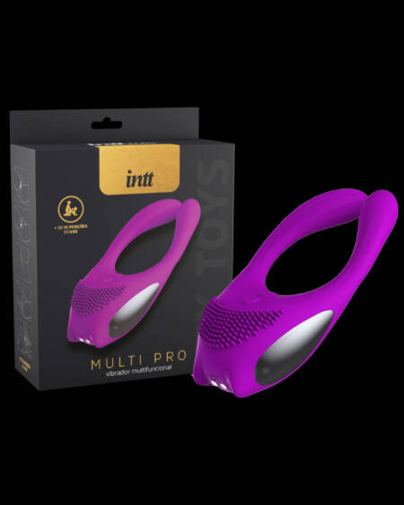 Multi pro intt vibrador de casal com mais de 15 posições para uso roxo.