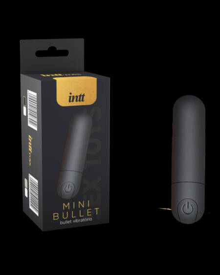 Mini bullet recarregável com 10 modos de vibração preto.