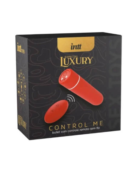 Control me intt luxury vermelho bullet recarregável com 9 intensidades e controle remoto sem fio.