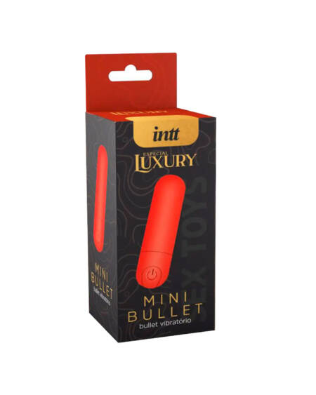 Mini bullet recarregável com 10 modos de vibração vermelho.