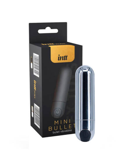 Mini bullet prata recarregável com 10 modos de vibração.