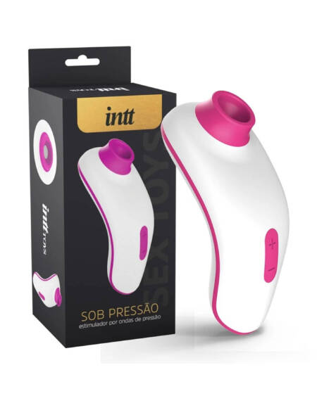 Sob pressão intt rosa vibrador com ondas de pressão para o clitóris.