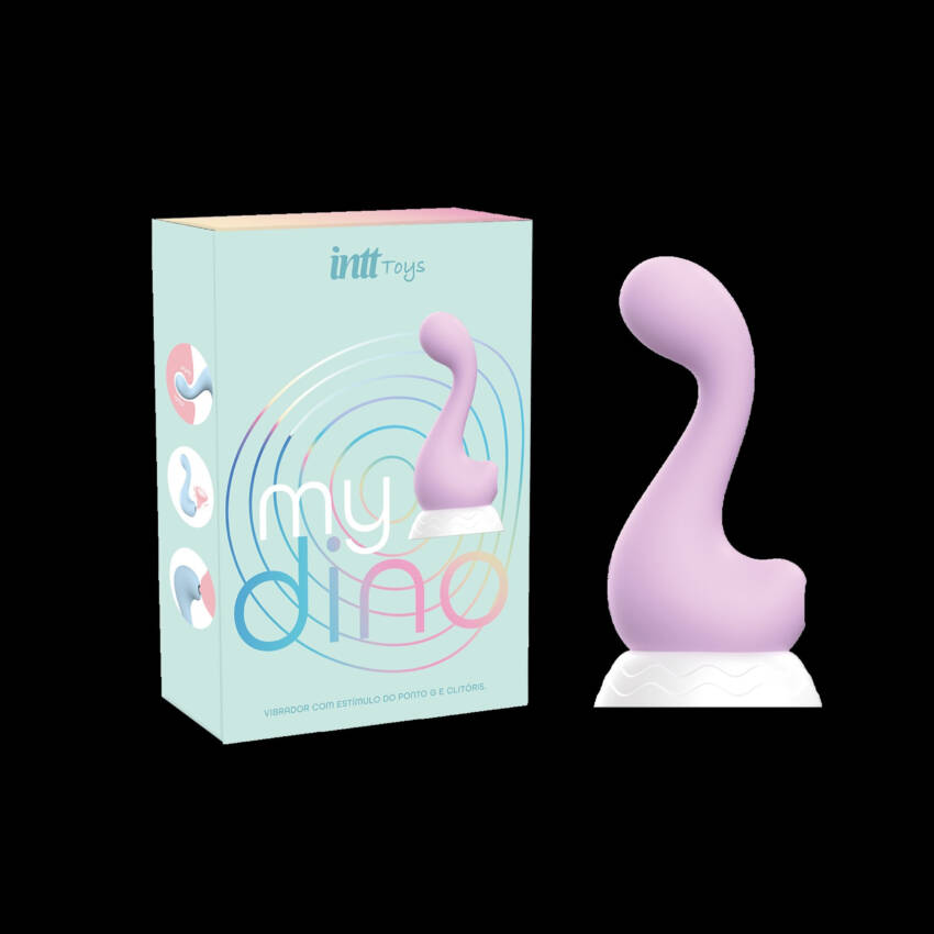 My Dino vibrador com ondas de pressão e estimulo do PontoG rosa.