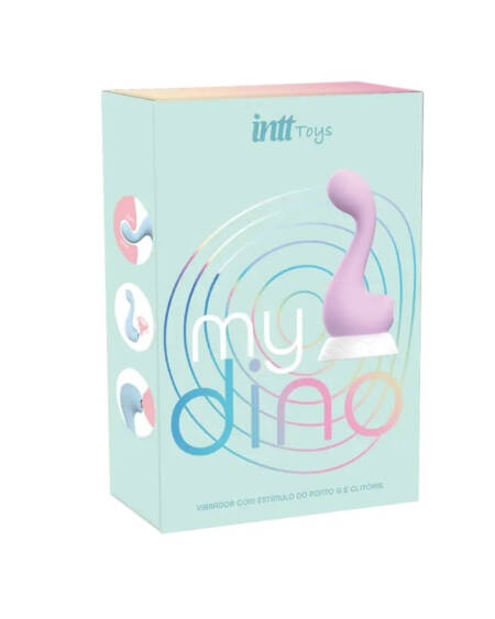 My Dino vibrador com ondas de pressão e estimulo do PontoG rosa.