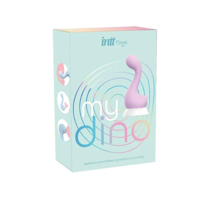 My Dino vibrador com ondas de pressão e estimulo do PontoG rosa.