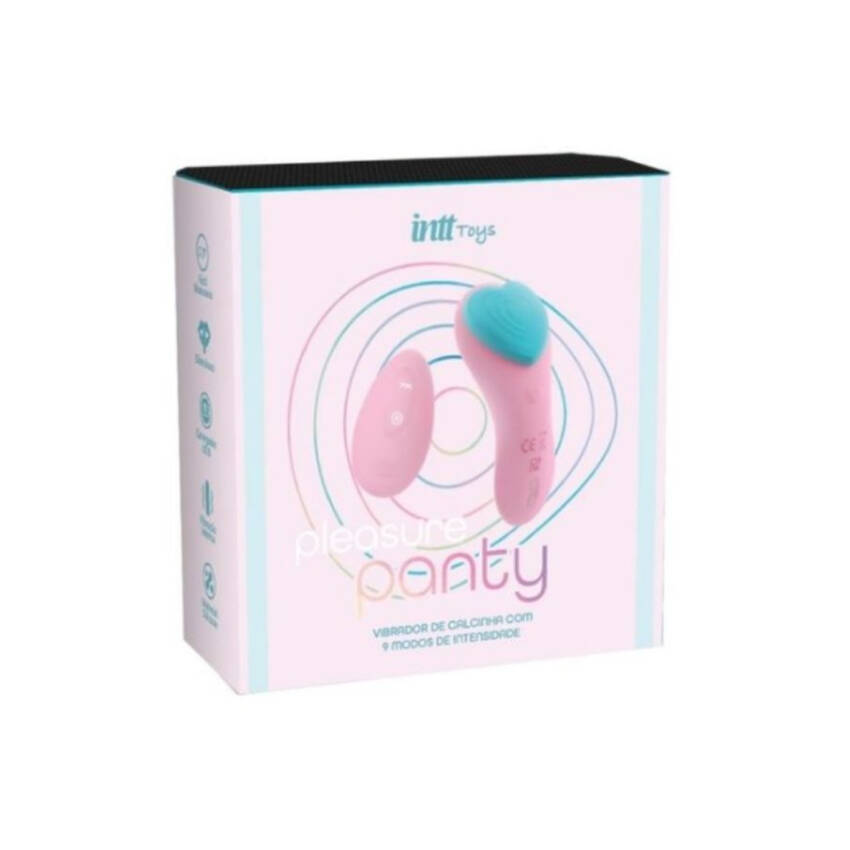 Pleasure Panty Intt Wellness Rosa calcinha vibratória com controle remoto sem fio.