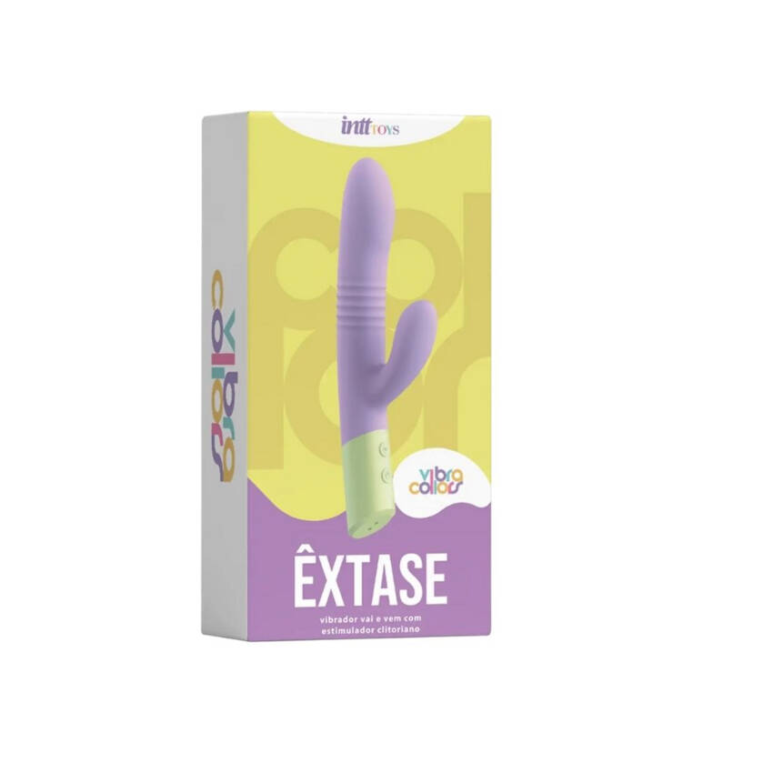 Êxtase Collors vibrador com função de vai e vem e estimulo clitoriano.