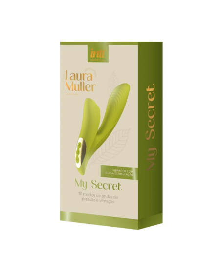 My Secret by Laura Muller vibrador para clitóris e canal vaginal verde.