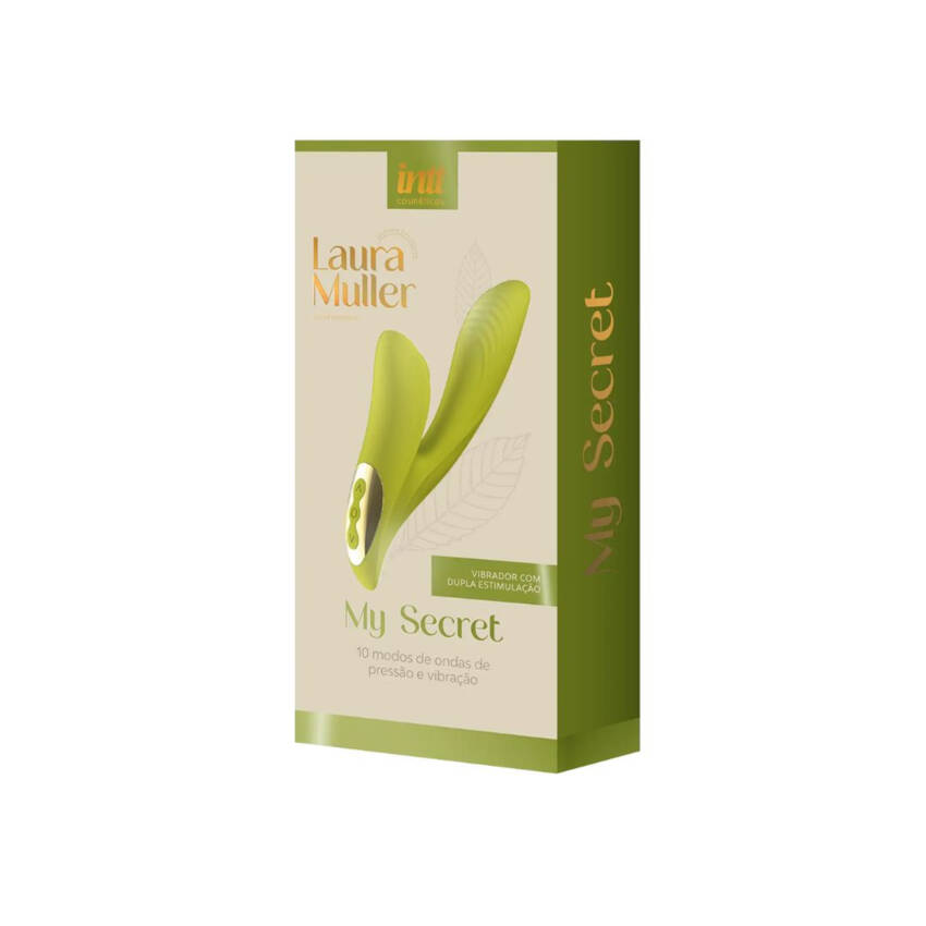 My Secret by Laura Muller vibrador para clitóris e canal vaginal verde.
