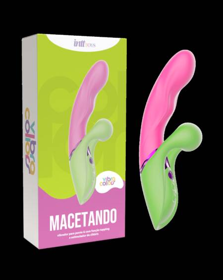 Macetando Vibrador Penetrável com função Tapping e estimulador de Clitóris.