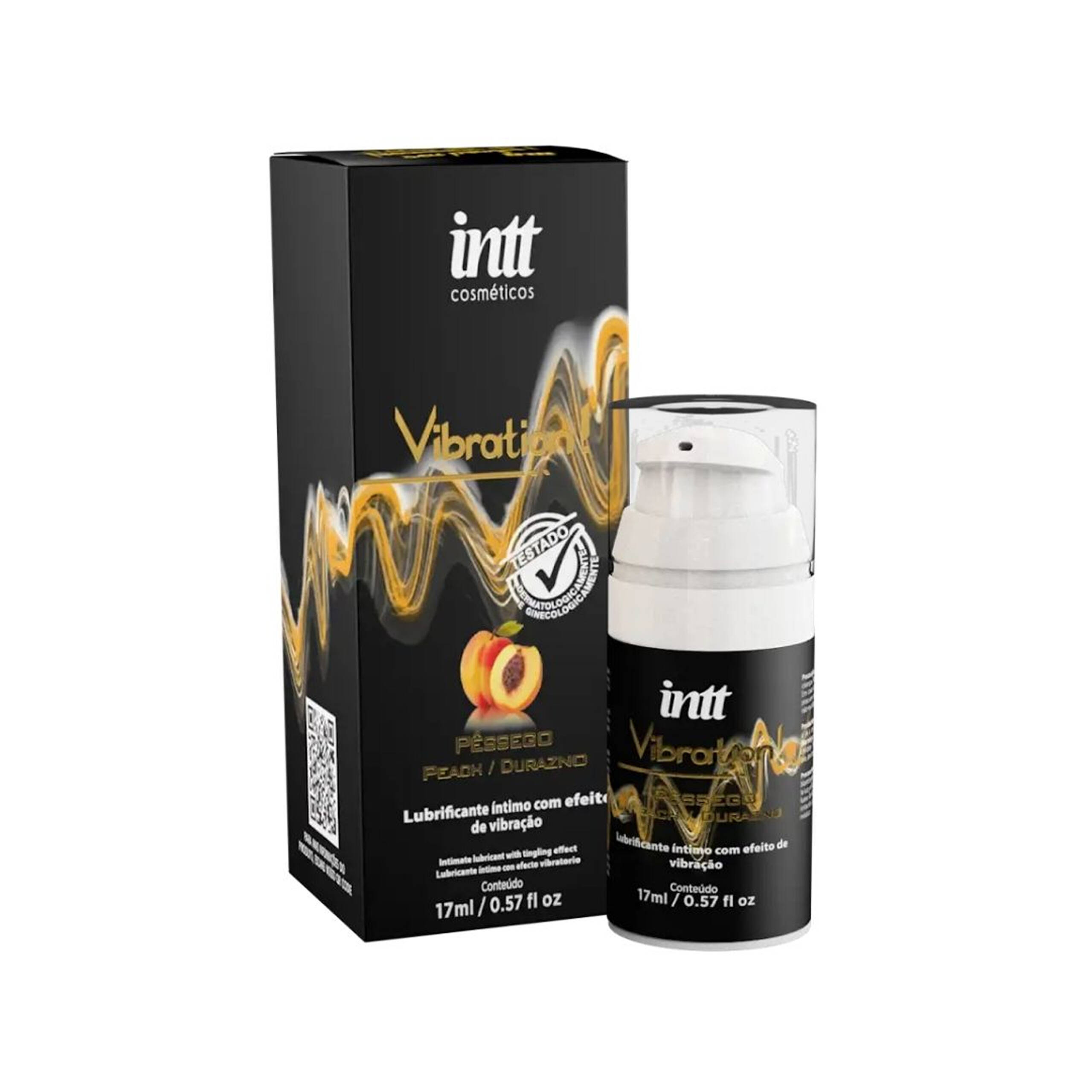 Vibration pêssego gel com efeito de vibração, pulsação e aquecimento 17ml
