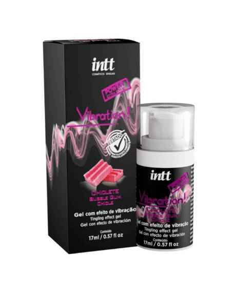 Vibration power chiclete gel com efeito de vibração, pulsação e aquecimento 17ml.