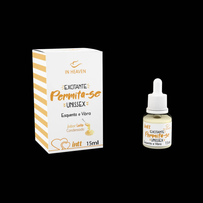 Permita-se gel funcional unissex com efeito quente e sabor de leite condensado 15ml