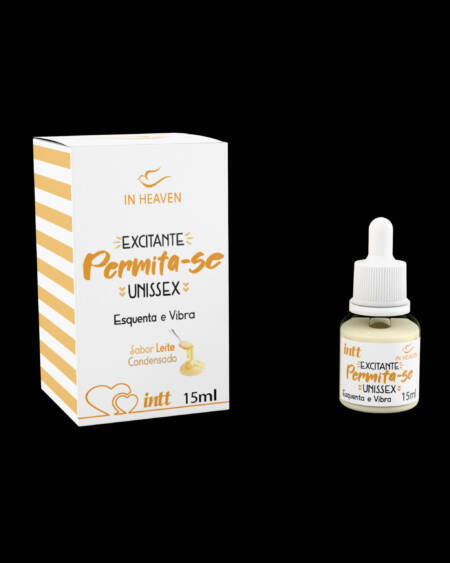 Permita-se gel funcional unissex com efeito quente e sabor de leite condensado 15ml
