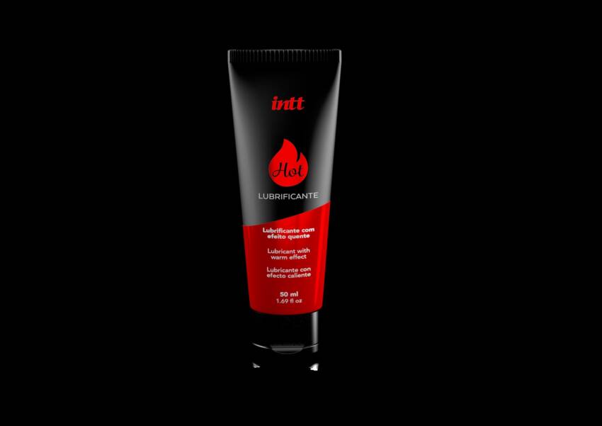 Lubrificante Hot Morango com efeito quente e sabor de morango 50ml