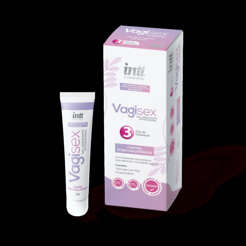 Vagisex hidratante vaginal com 10 aplicadores e bisnaga de 30g.