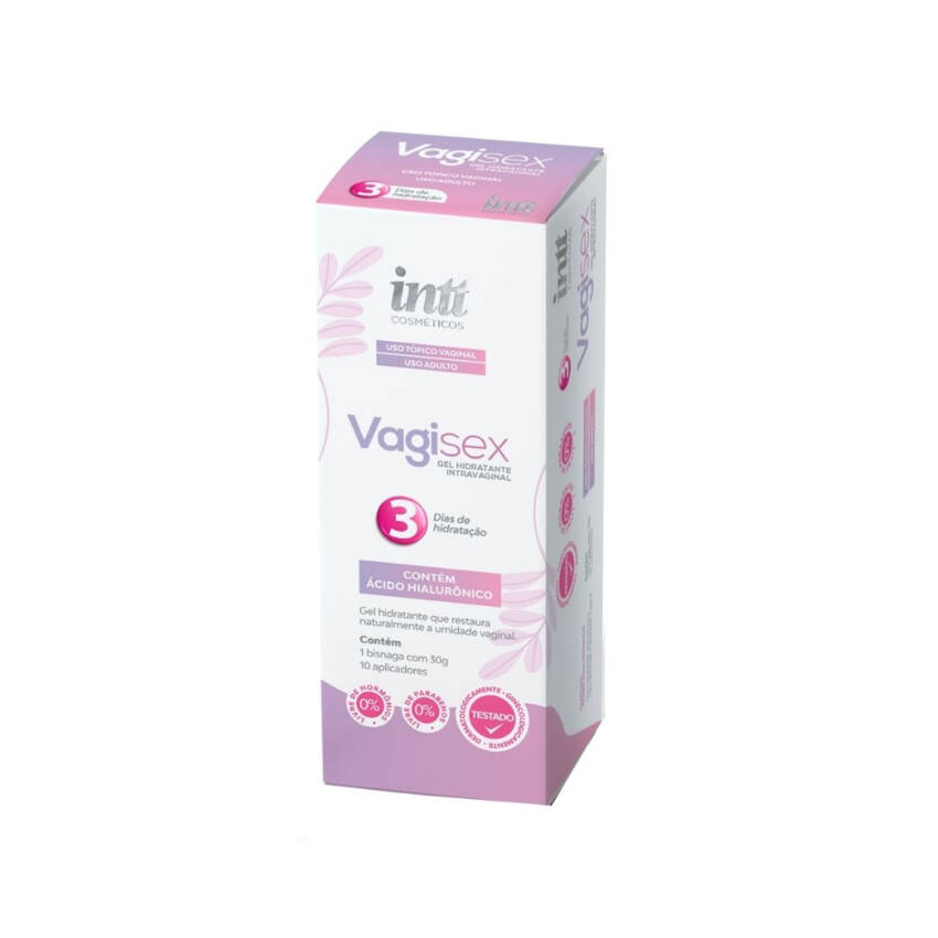 Vagisex hidratante vaginal com 10 aplicadores e bisnaga de 30g.
