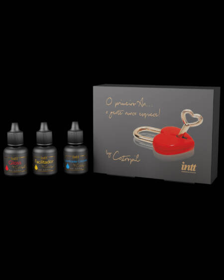 Kit primeiro anal gel beiável, gel facilitador e gel deslizante 8g cada.