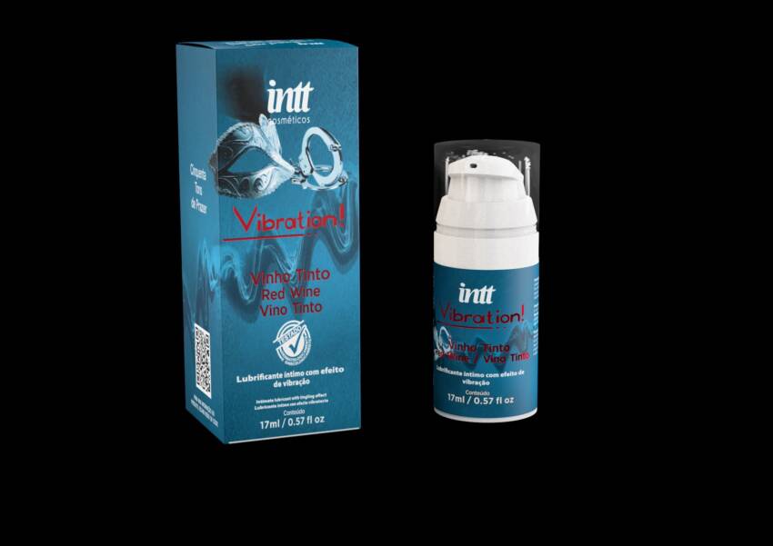 Vibration tons gel com efeito de vibração, pulsação e aquecimento sabor vinho tinto 17ml