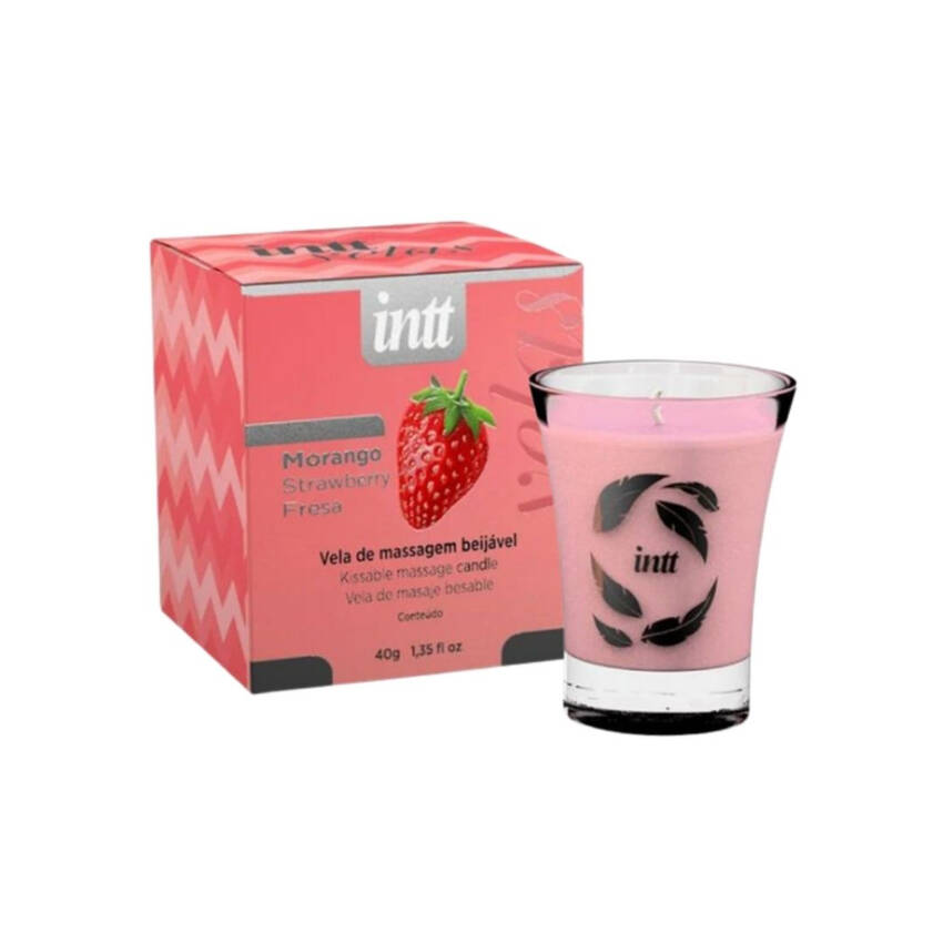 Vela de massagem beijável morango 40g.