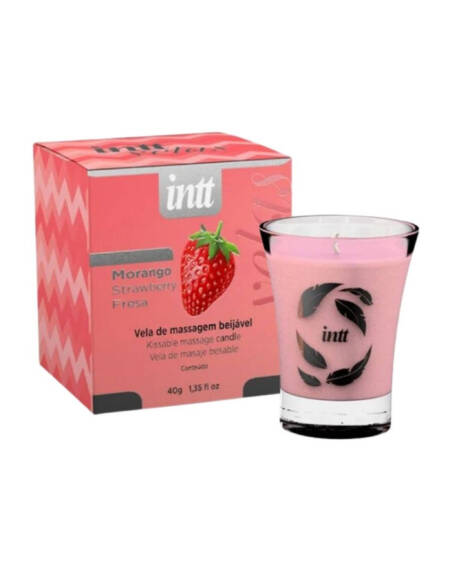 Vela de massagem beijável morango 40g.