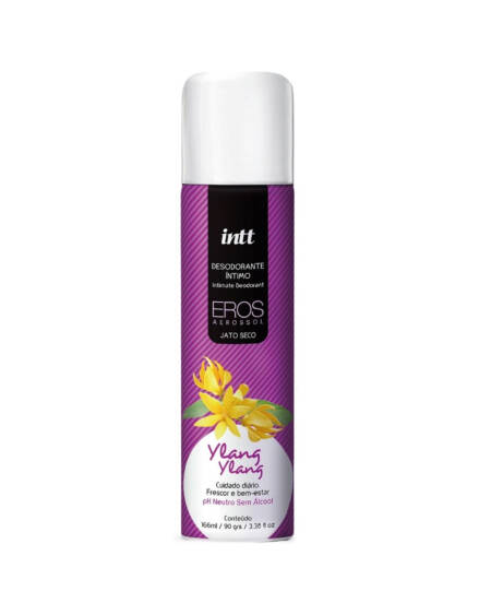 Desodorante íntimo e corporal com aroma de ylang ylang íntimo Intt Eros 166ml.