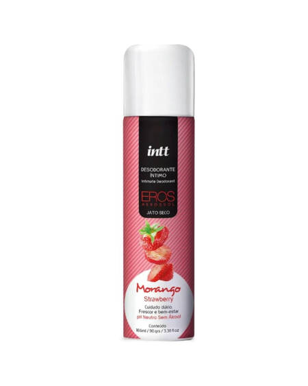 Desodorante Íntimo e Corporal Aroma Morango Intt Eros 166ml.