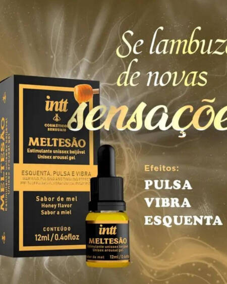 Meltesão excitante unissex com aroma de mel 12ml.