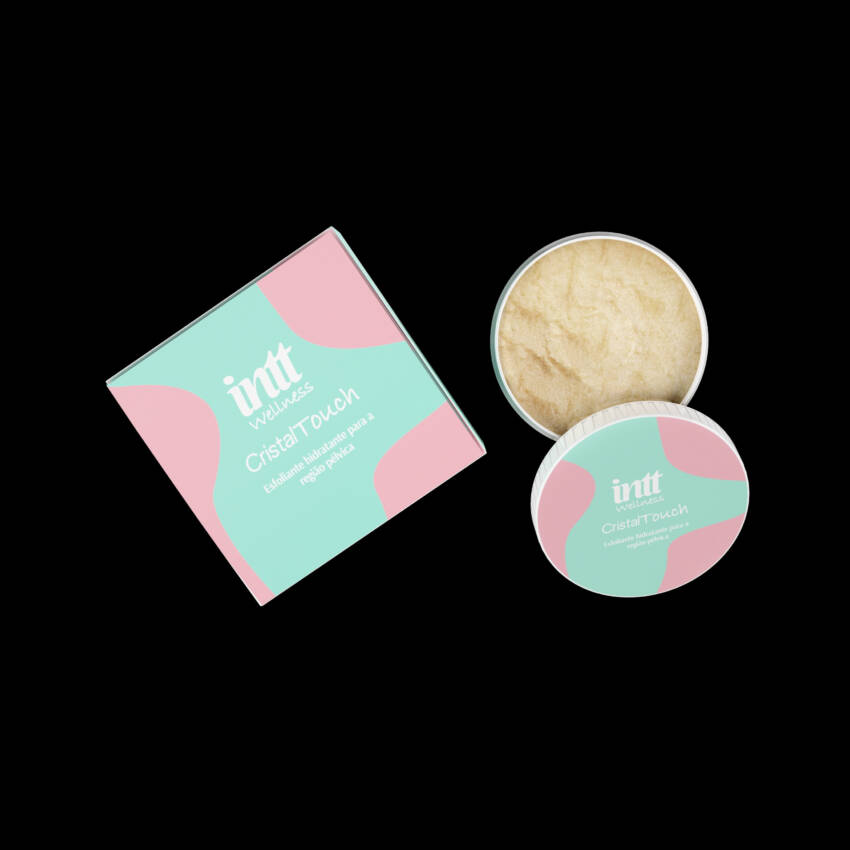 Cristal touch esfoliante pélvico e corporal aroma de coco intt wellness 90g.