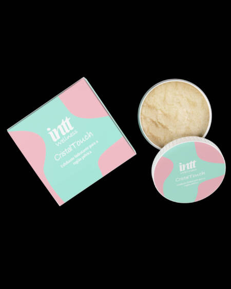 Cristal touch esfoliante pélvico e corporal aroma de coco intt wellness 90g.