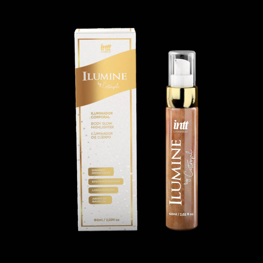 Ilumine iluminador corporal com aroma de baunilha 60ml.