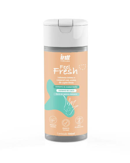 Feel Fresh sabonete íntimo e corporal com aroma de capim limão intt wellness 100ml.