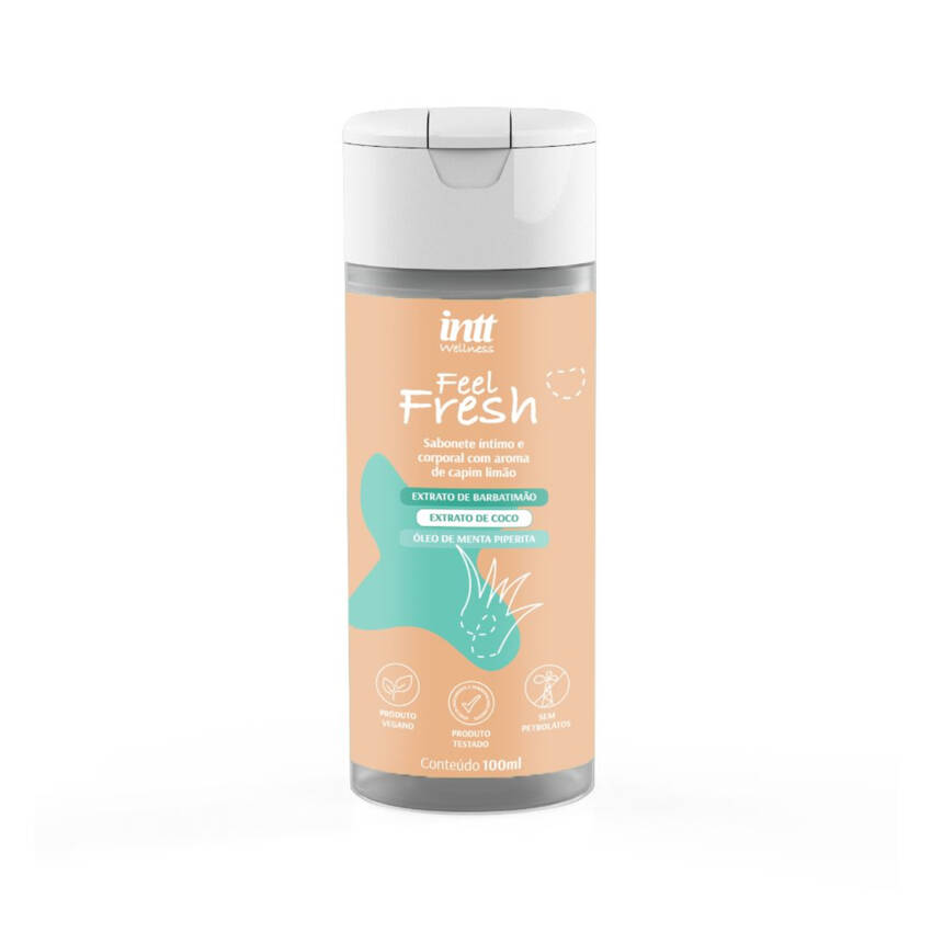 Feel Fresh sabonete íntimo e corporal com aroma de capim limão intt wellness 100ml.