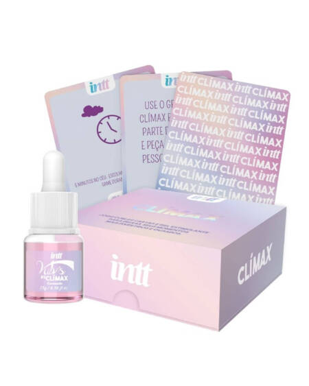 Clímax by INTT jogo com 69 cartas e gel de efeito quente para jogar em casal ou grupo de amigos.