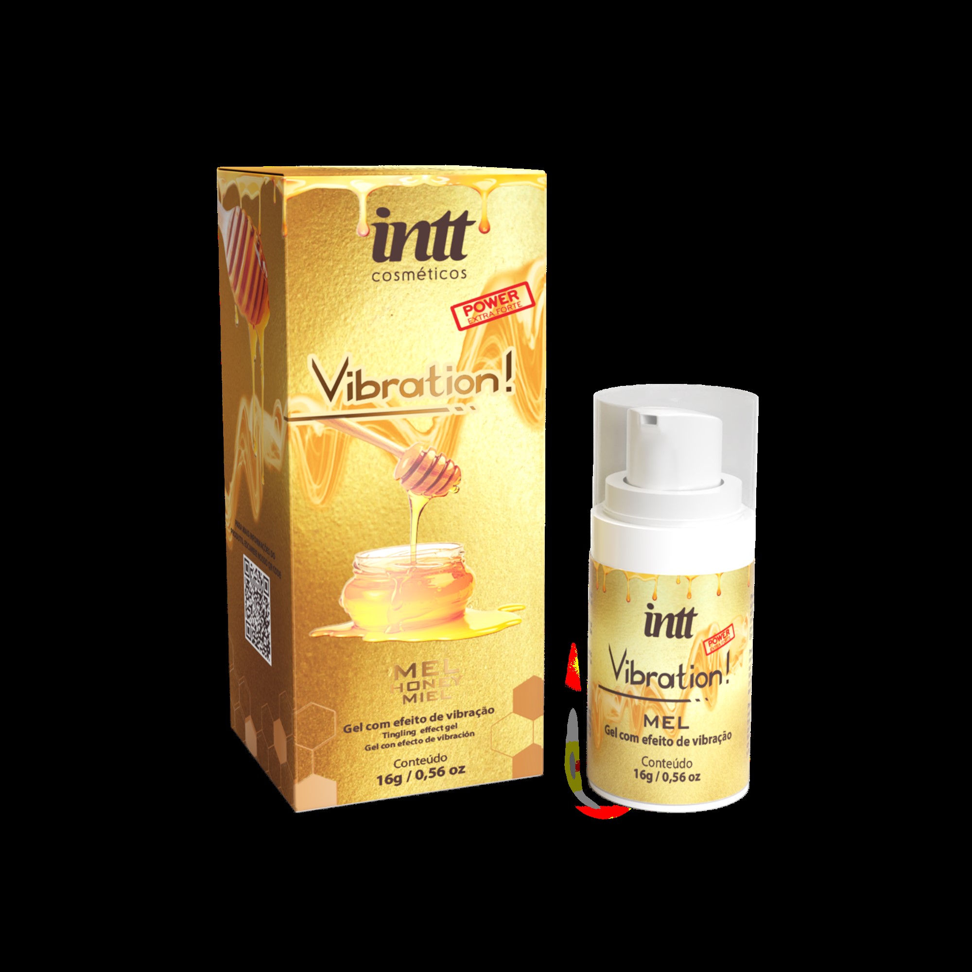 Vibration Power Mel gel com vibração, pulsação e aquecimento 17ml.