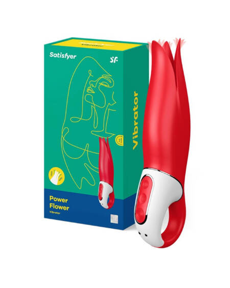 Satisfyer vibes power flower vibrador clitoriano e vaginal vermelho.