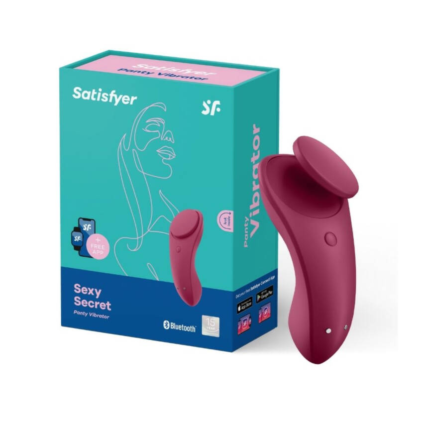 Satisfyer sexy secret vibrador para calcinha com APP vinho.