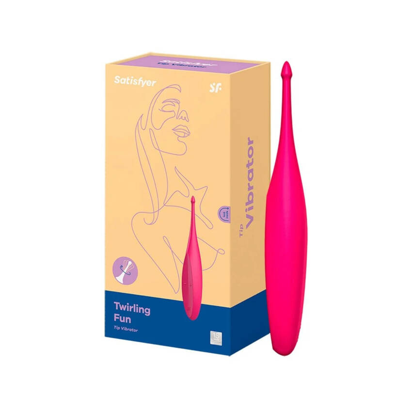 Satisfyer Twirling Fun vibrador para estimulo clitoriano Rosa.
