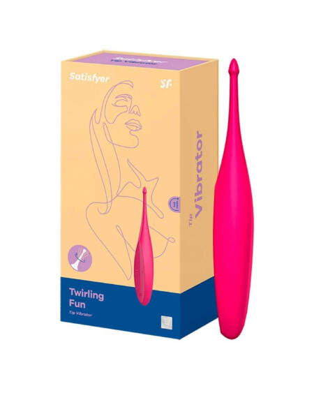 Satisfyer Twirling Fun vibrador para estimulo clitoriano Rosa.
