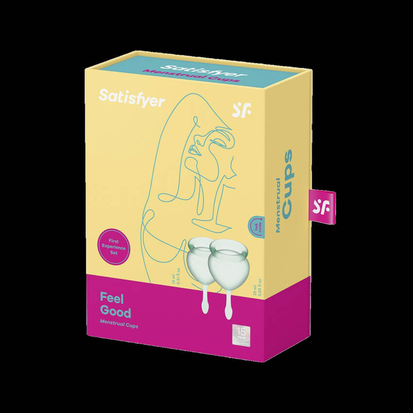 Coletor Menstrual Satisfyer Feel Good Azul.