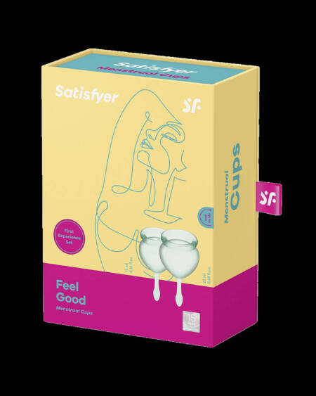 Coletor Menstrual Satisfyer Feel Good Azul.