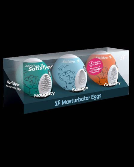 Satisfyer Masturbador EGG Single Naughty masturbador masculino com textura.