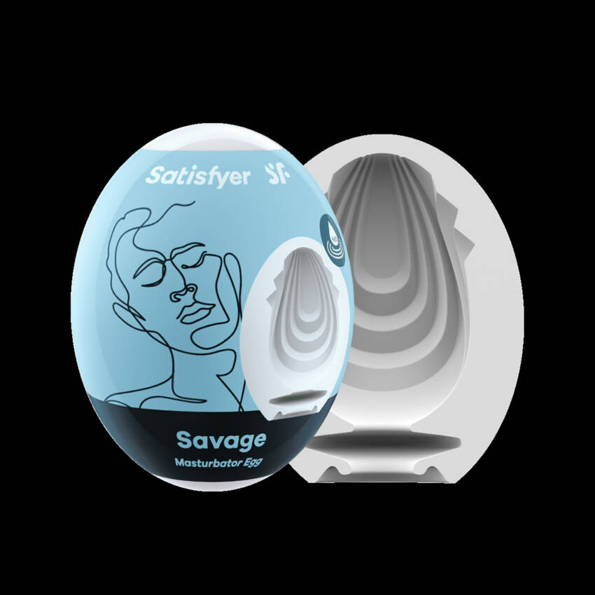 Satisfyer Masturbador EGG Single Naughty masturbador masculino com textura.