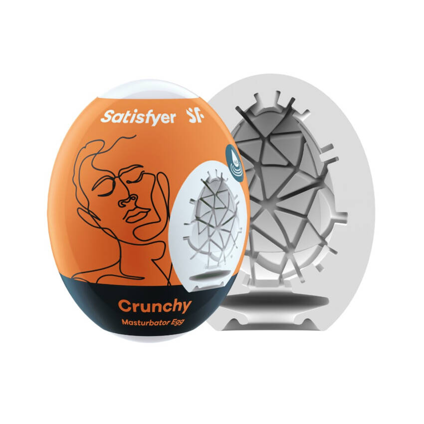 Satisfyer Masturbador EGG Single Naughty masturbador masculino com textura.
