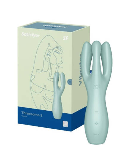 Satisfyer Threesome 3 vibrador multifuncional Verde.
