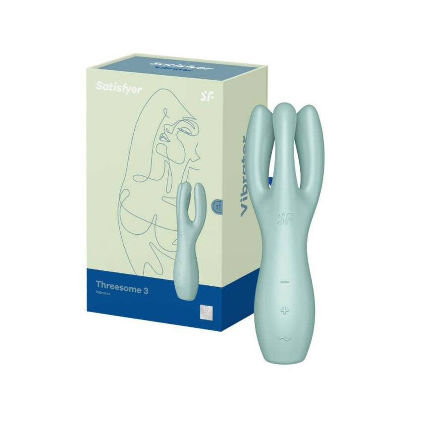 Satisfyer Threesome 3 vibrador multifuncional Verde.