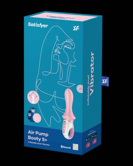 Satisfyer Air Pump Booty 5+ vibrador com função de inchar rosa