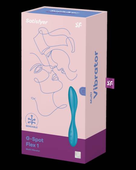Satisfyer G-Spot Flex 1 vibrador flexível azul.