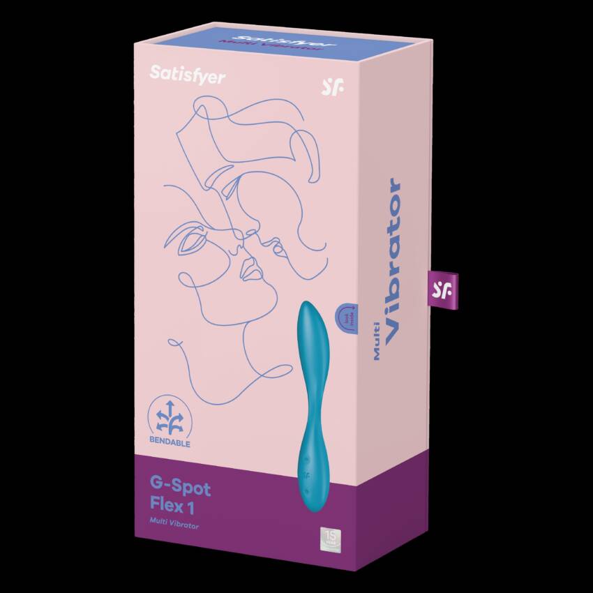 Satisfyer G-Spot Flex 1 vibrador flexível azul.